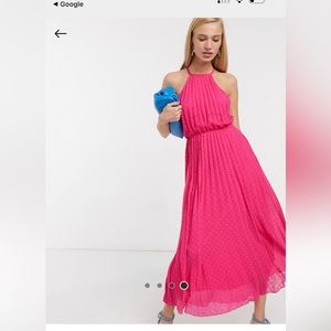 ASOS design halter pleated maxi dress size 4